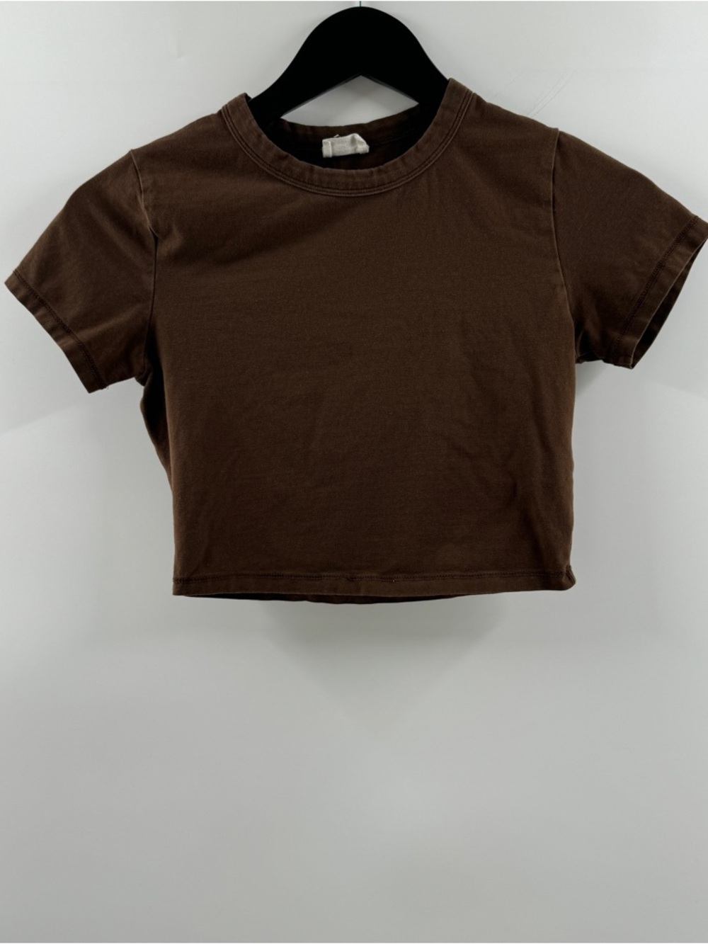Cotton On Brown Cropped Short Sleeve Top – Women’s Small